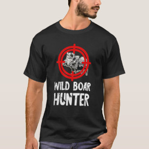 Camiseta Caza de jabalíes blanco rojo Cerdos de jabalí salv