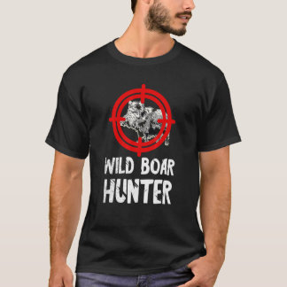 Camiseta Caza de jabalíes blanco rojo Cerdos de jabalí salv