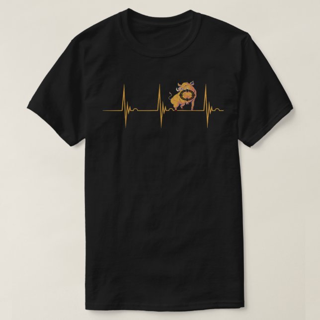 Camiseta Caza de jabalíes Cerdos Heartbeat Ekg Pulse Wild H (Diseño del anverso)
