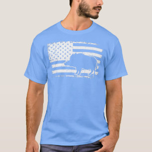 Camiseta Caza de jabalíes con bandera estadounidense patrió