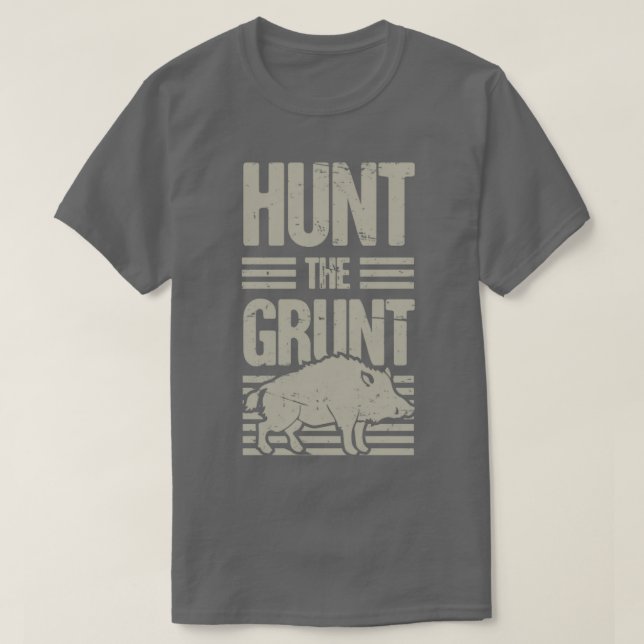 Camiseta Caza de jabalíes Hog Hunter Grunt Grunt Funny (Diseño del anverso)