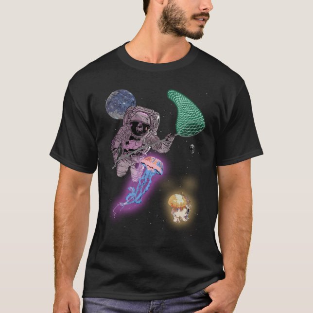 Camiseta Caza de medusas alienígenas astronautas con Net G (Anverso)