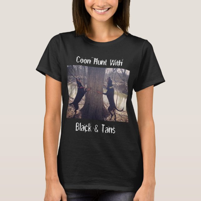 Camiseta Caza de monedas de mujeres con negro y tanques (Anverso)