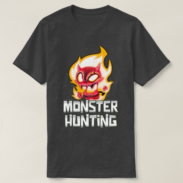 Camiseta Caza de monstruos (Diseño del anverso)