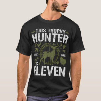 Camiseta Caza de niños de 11 años Fiesta de cumpleaños Deer