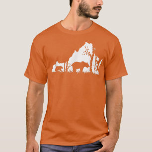 Camiseta Caza de ositos pardos grizzly - mapa de Virginia H