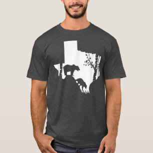 Camiseta Caza de oso pardo pardo - Cazador de mapas de TEXA