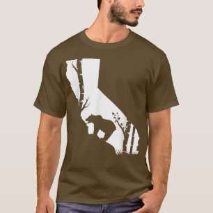 Camiseta Caza de oso pardo pardo pardo - mapa CALIFORNIA Hu