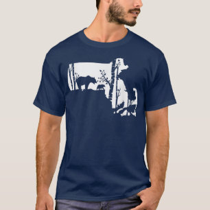 Camiseta Caza de oso pardo pardo pardo - Mapa de Massachuse