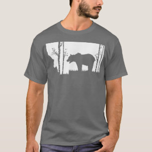 Camiseta Caza de oso pardo pardo pardo - Montana map Hunter