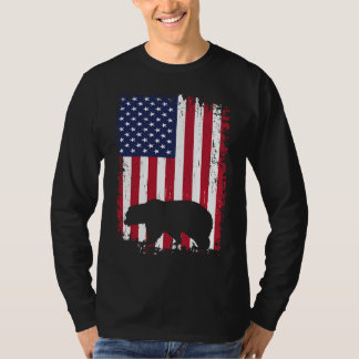 Camiseta Caza de osos bandera americana de EE. UU.