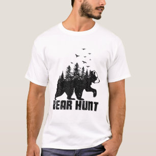 Camiseta Caza de osos forestales - Mar de caza de clipartes