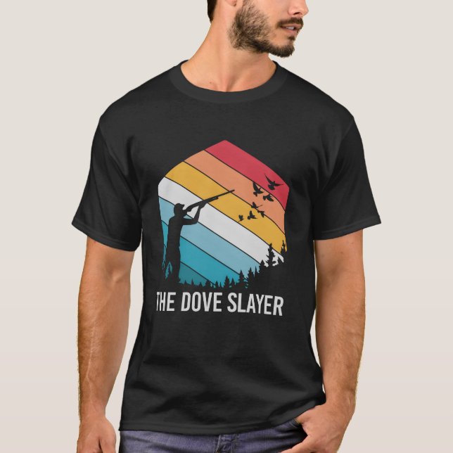 Camiseta Caza De Pájaros Retro Dove Slayer Para Reto De Caz (Anverso)
