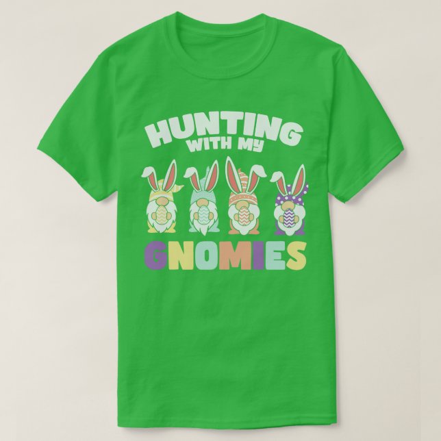 Camiseta Caza de Pascua con mis huevos de conejo de Gnomies (Diseño del anverso)