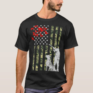 Camiseta Caza de pato animales de la bandera de EE.UU.