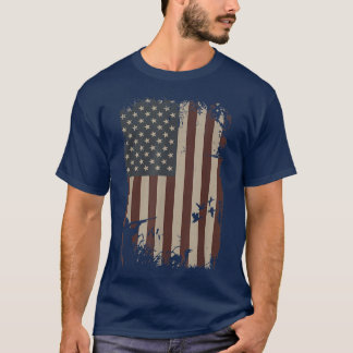 Camiseta Caza de pato Bandera estadounidense Cazador de cos