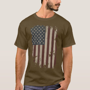 Camiseta Caza de pato Bandera estadounidense Cazador de cos
