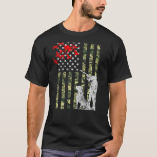 Camiseta Caza de pato con regalo de perro camuflaje estadou