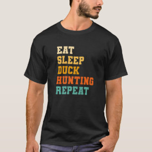 Camiseta Caza de pato de duerme repetida caza de aves acuát