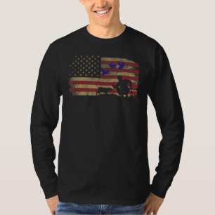 Camiseta Caza de pato de la bandera estadounidense