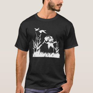 Camiseta Caza De Pato De Perro De Aves En La Caza De Marsh 