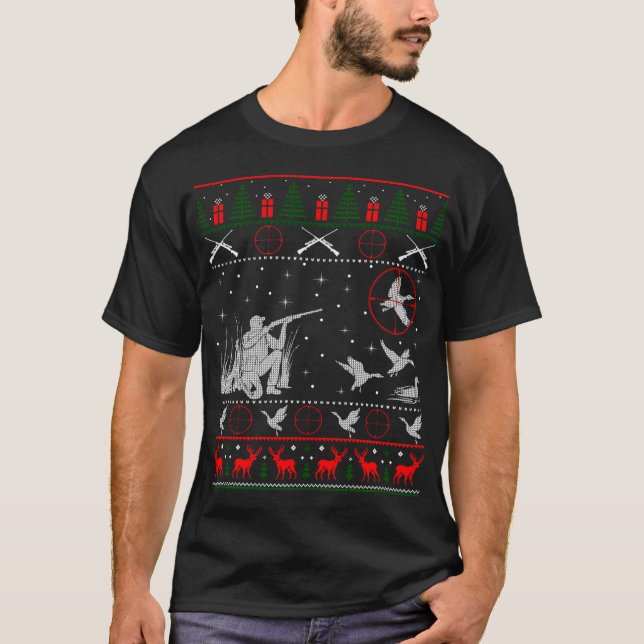Camiseta Caza de pato Navidades de cazadores dan Navidades  (Anverso)