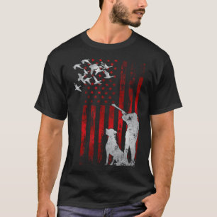 Camiseta Caza de pato Patriotic American dogs deco casero d