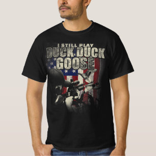 Camiseta Caza de pato todavía juego el burro del pato