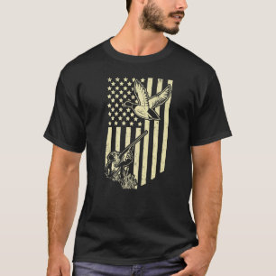 Camiseta Caza de Patos Bandera Estadounidense Caza de Pájar