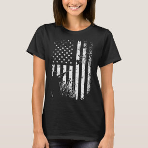 Camiseta Caza De Patos Bandera Estadounidense Regalo De Caz