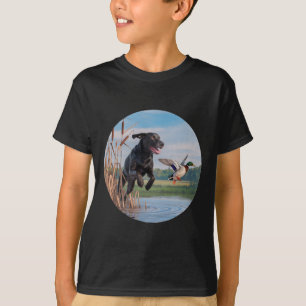 Camiseta Caza de Patos de Caza de Perros del Laboratorio de