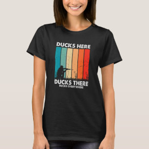 Camiseta Caza De Patos Voladores Por Hombres