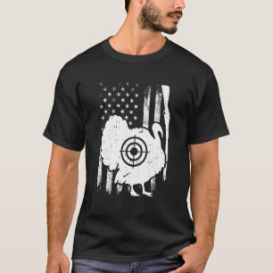 Camiseta Caza de pavos patrióticos bandera americana caza d