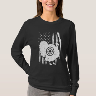 Camiseta Caza de pavos patrióticos bandera americana caza d