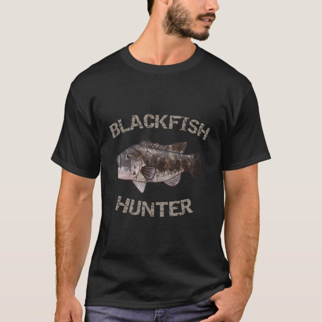 Camiseta Caza de peces negros (Anverso)