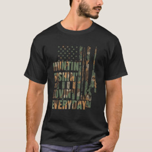 Camiseta Caza de peces que aman la caza diaria de venados n