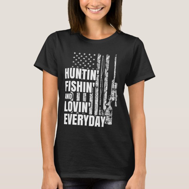 Camiseta Caza de peces que aman la caza diaria de venados n (Anverso)