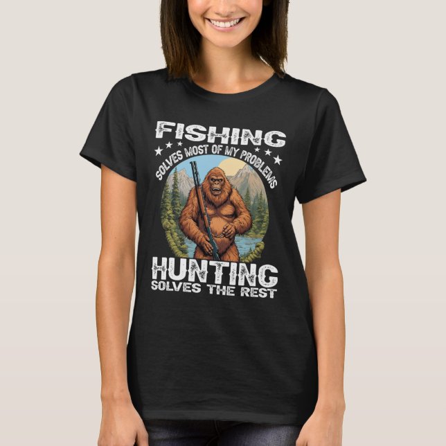 Camiseta Caza de pesca divertida regalo Humor de Halloween  (Anverso)