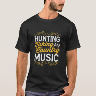 Camiseta Caza de pesca y música country CowGirl