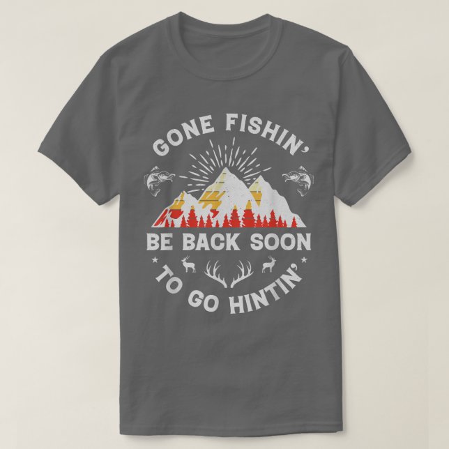Camiseta Caza de pescadores de pescadores de caza de ciervo (Diseño del anverso)
