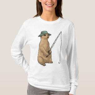 Camiseta Caza de pescadores de suricatas caña de pescar
