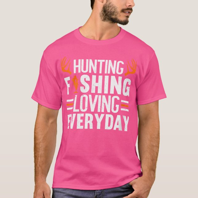 Camiseta Caza De Pescadores Que Aman La Cacería Graciosa Di (Anverso)