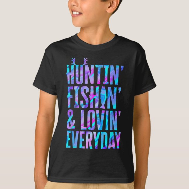 Camiseta Caza De Pescadores Y Pesca Diaria Con Amor (Anverso)