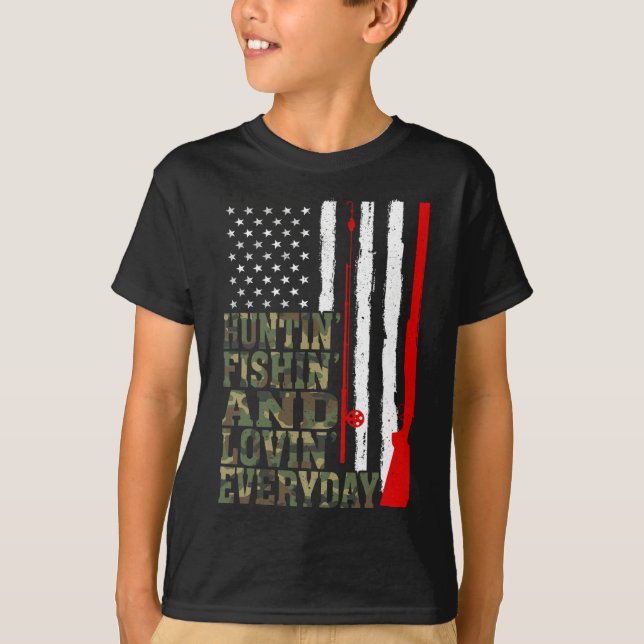 Camiseta Caza De Pescadores Y Pesca Diaria Con Amor (Anverso)