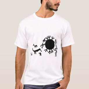 Camiseta Caza de petroglifos - Animales de personas prehist