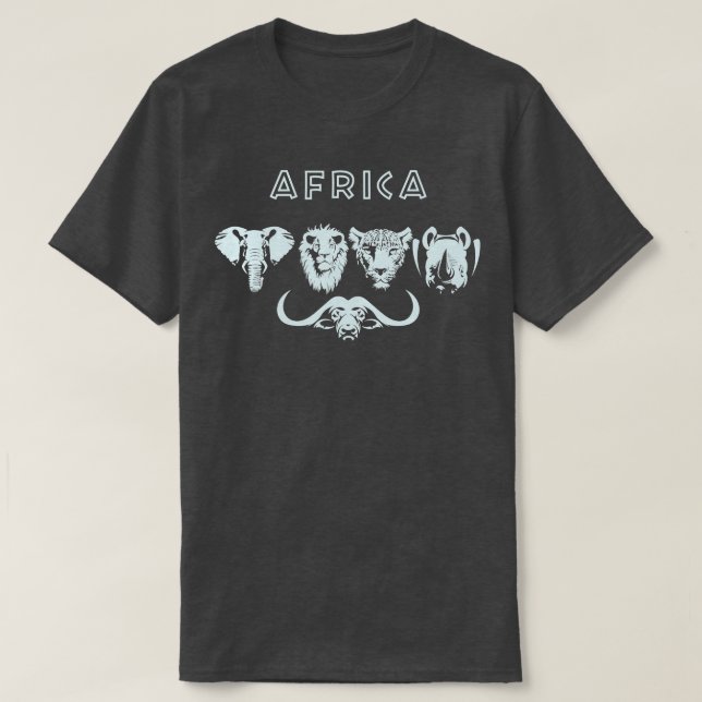 Camiseta Caza de Safari para la Vida Silvestre Grande de Áf (Diseño del anverso)