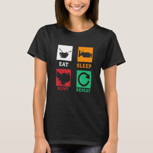 Camiseta Caza de sueño de comer Repetir la capa de Turquía 