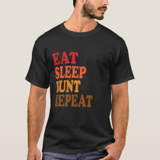 Camiseta Caza de sueño de comer Repite Caza de pato al aire