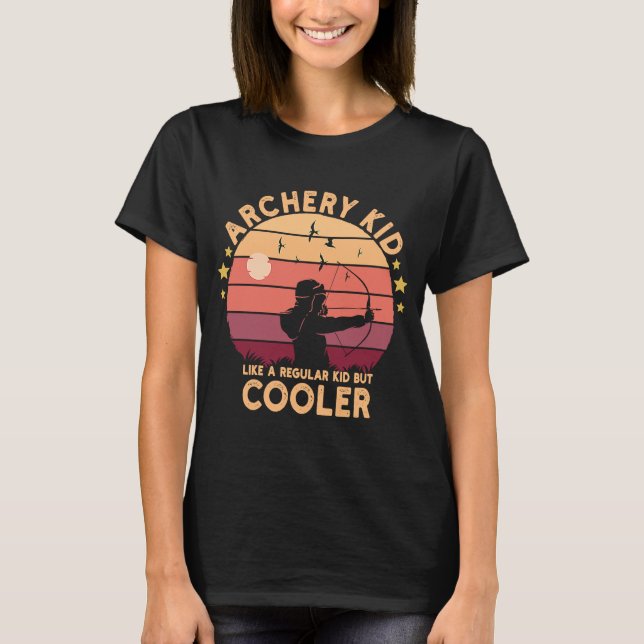 Camiseta Caza de tiro al arco de niños con arco y flecha (Anverso)