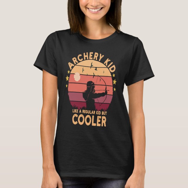 Camiseta Caza de tiro al arco de niños con arco y flecha (Anverso)